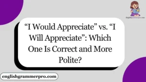 “I Would Appreciate” vs. “I Will Appreciate”: Which One Is Correct and More Polite?