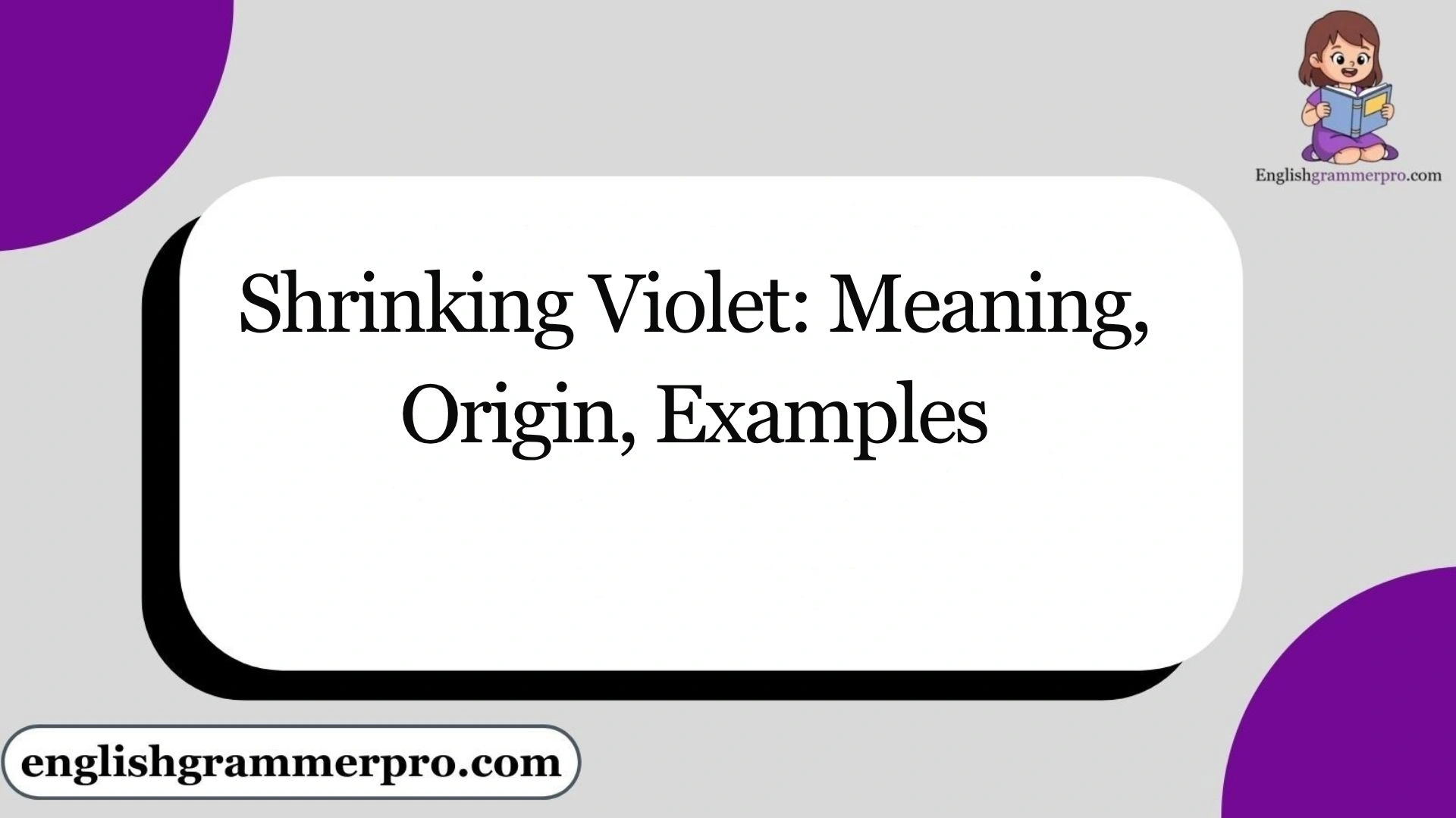 Shrinking Violet: Meaning, Origin, Examples