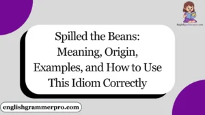Spilled the Beans: Meaning, Origin, Examples, and How to Use This Idiom Correctly